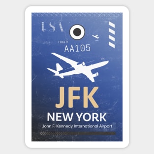 JFK NEW YORK Airport code Sticker